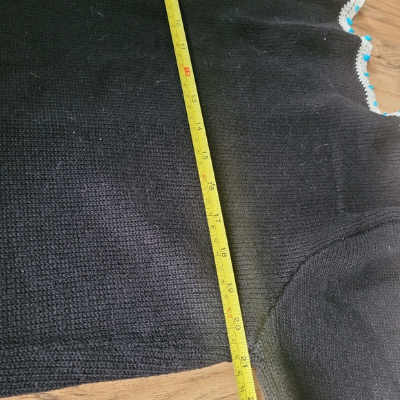 Vintage Storybook Knits Turquoise Treasures Womens Size L Sweater - Picture 9 of 11